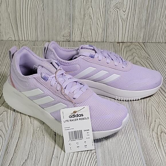 Adidas Lite Racer Rebold Purple Running Shoe Sneakers Womens 8 NEW - Picture 2 of 13